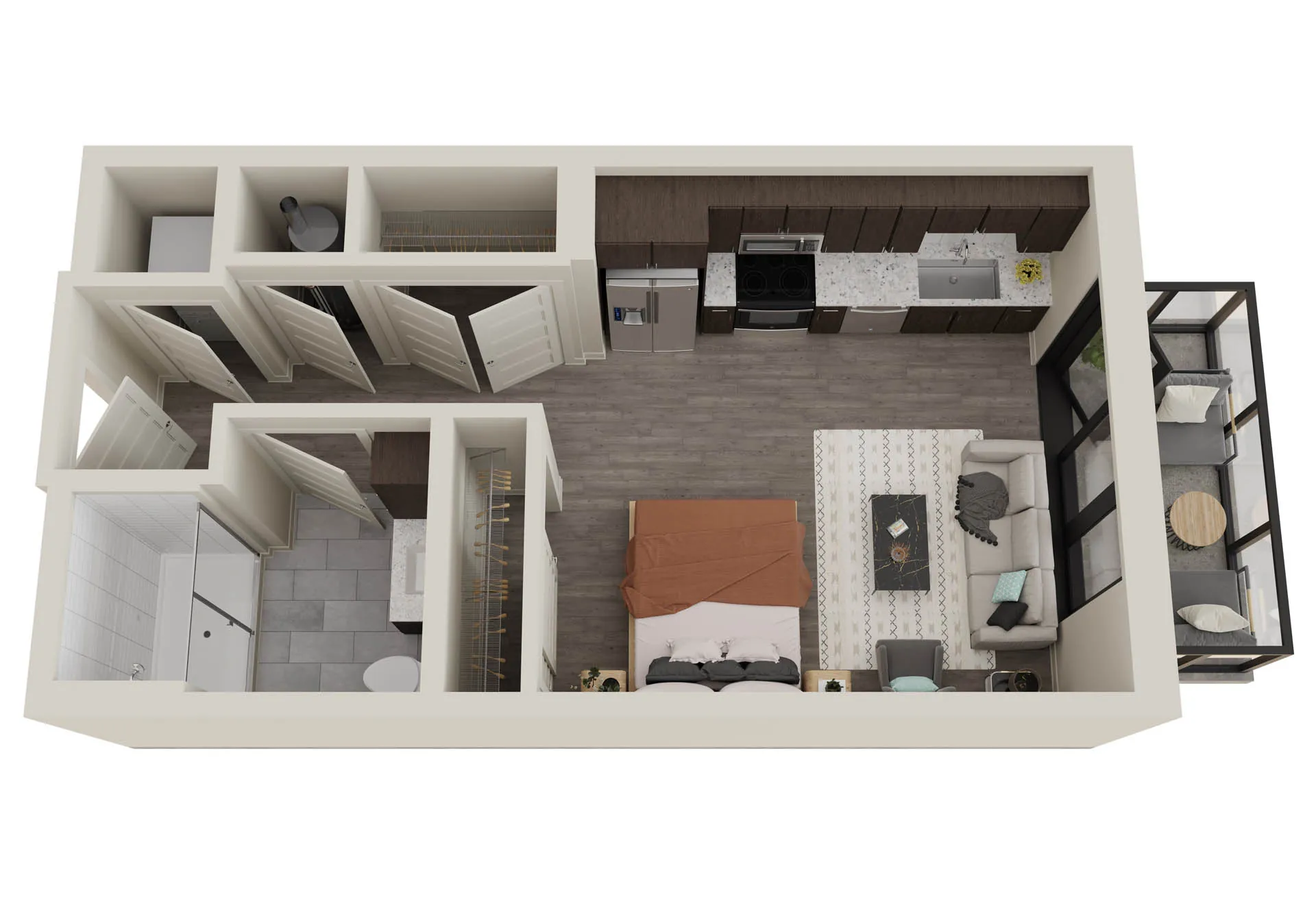 S1 - studio apartment floor plan at The CenterPointe luxury apartments in Altamonte Springs FL